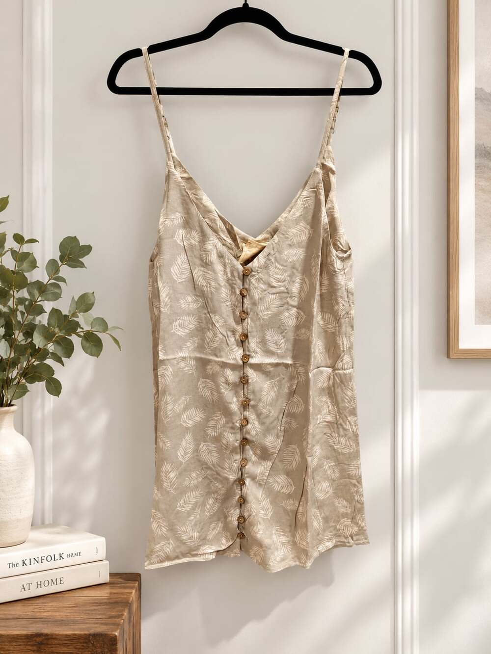 NWT Style Rack Design in L.A. Leaf Print Button-Front  Dress or Tunic Sz S M L